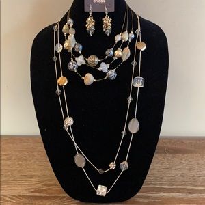 Beautiful gold colored illusion necklaces